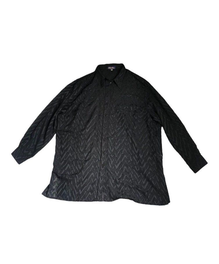 Düğmeli Siyah vintage gömlek - Görsel 3