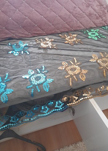 Nakışlı Çok Renkli Bohem Masa Örtüsü - Görsel 3