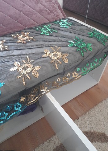 Nakışlı Çok Renkli Bohem Masa Örtüsü - Görsel 4