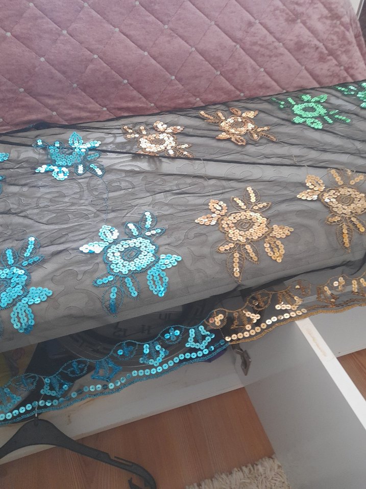 Nakışlı Çok Renkli Bohem Masa Örtüsü - Görsel 3