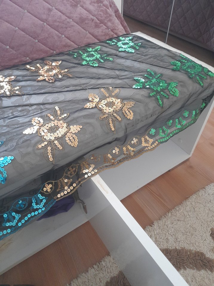 Nakışlı Çok Renkli Bohem Masa Örtüsü - Görsel 4