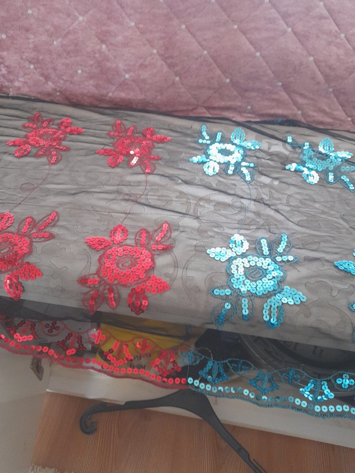 Nakışlı Çok Renkli Bohem Masa Örtüsü - Görsel 2