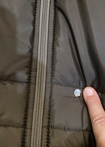 Kürk Detaylı Kahverengi Midi Sokak Stili Mont - Görsel 5