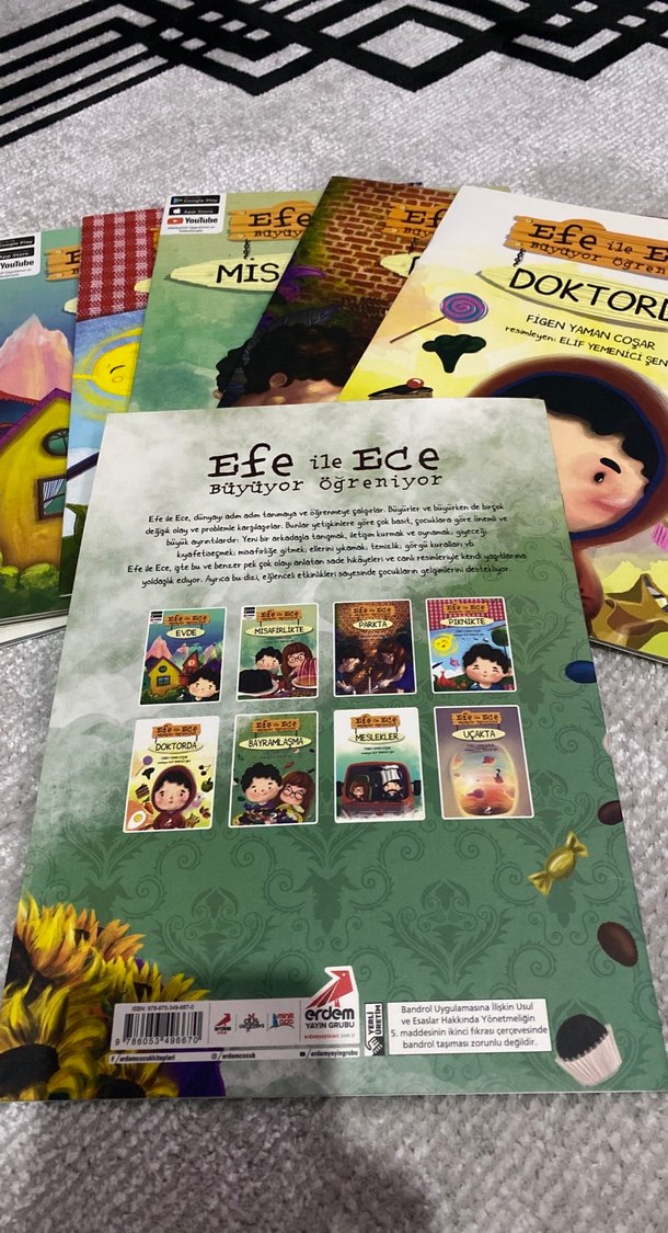 Erdem yayınları Efe ile Ece Büyüyor öğreniyor kitap seti (8) - Görsel 2