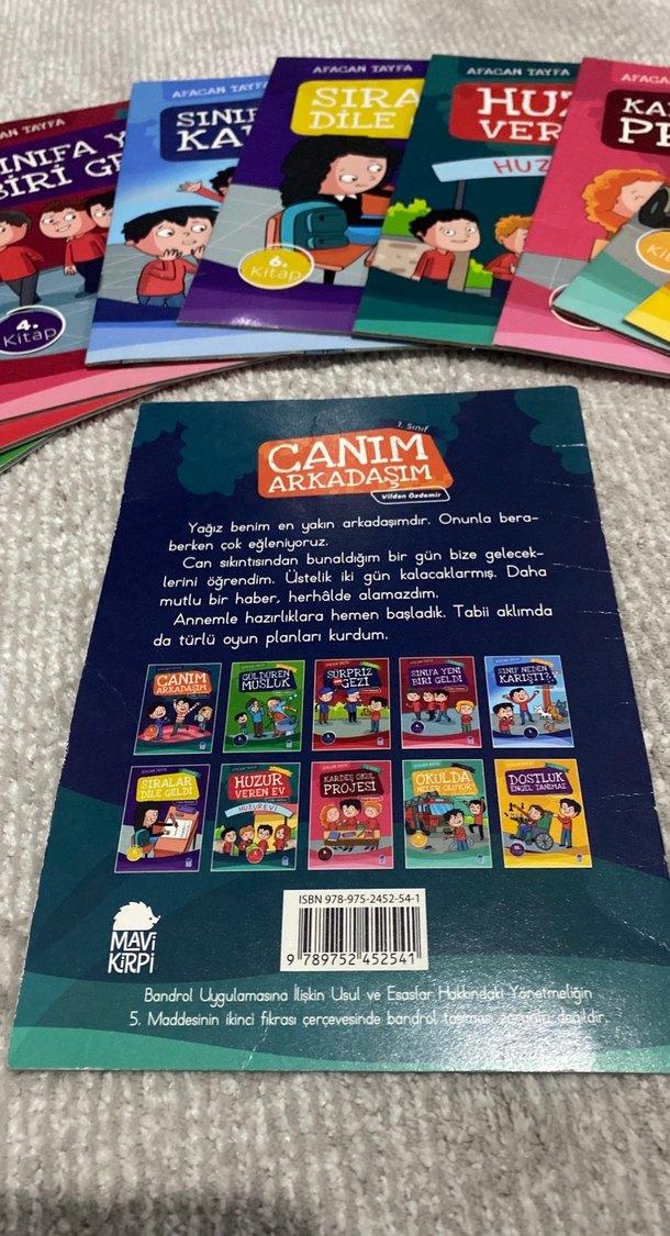Mavi kirpi Afacan tayfa 1. Sınıf ilk okuma seti (10) Kitap - Görsel 2