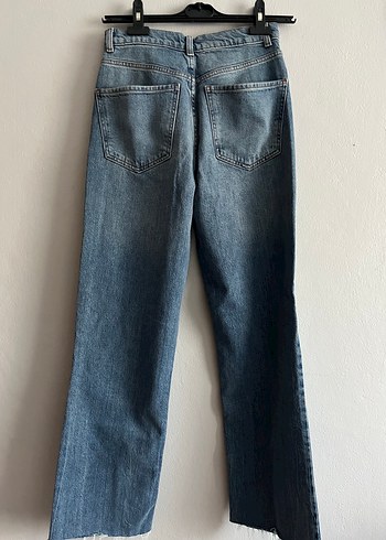 Kadın Mavi Denim Regular Fit Midi Jean - Görsel 3