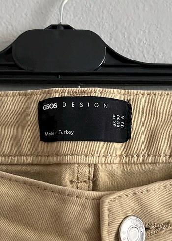 Bej Midi Denim Rahat Kesim Kadın Pantolon - Görsel 2