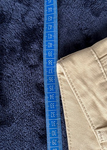 Bej Midi Denim Rahat Kesim Kadın Pantolon - Görsel 3