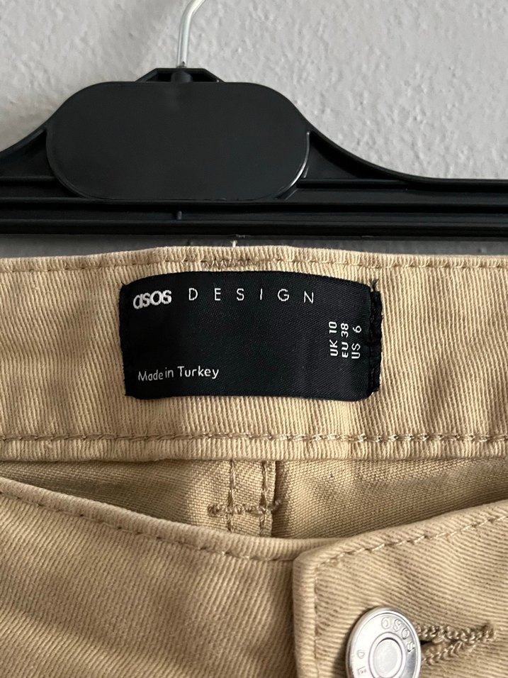 Bej Midi Denim Rahat Kesim Kadın Pantolon - Görsel 2