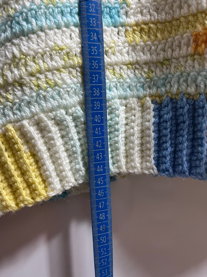 Renkli Örgü Kısa Kadın Süveter - Görsel 5