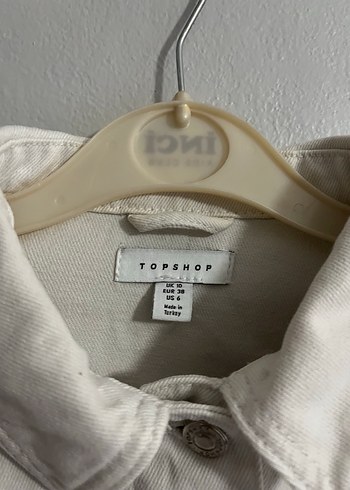 Düğmeli Beyaz Midi Denim Ceket - Görsel 3