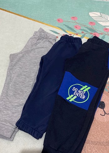 Gri Baskılı Erkek Çocuk Pamuklu Rahat Pantolon - Görsel 2