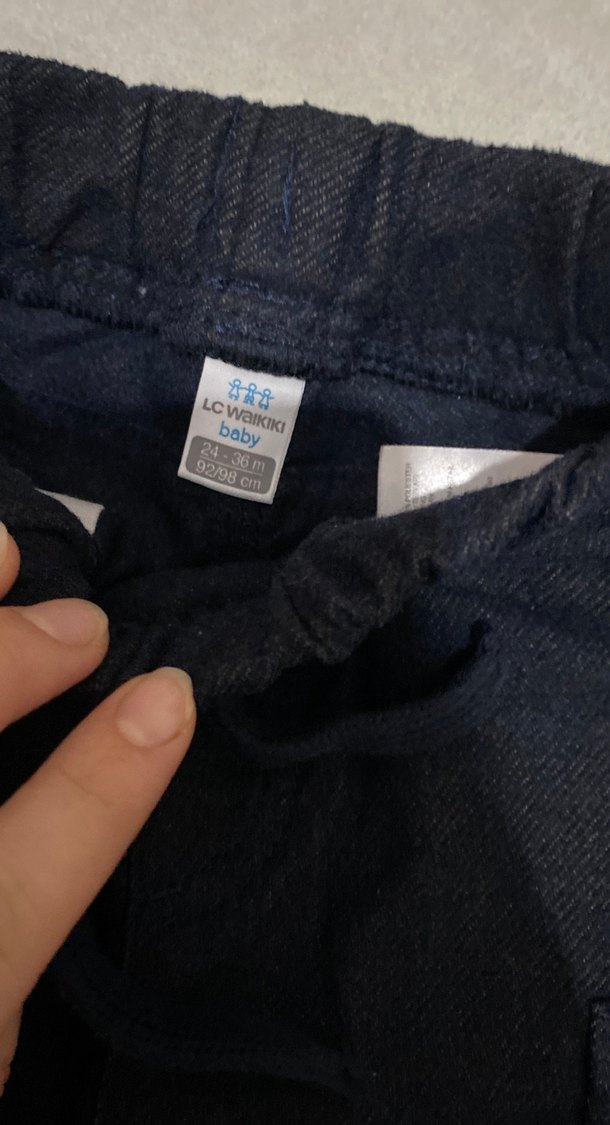 Erkek Çocuk Gri Bol Paça Kot Pantolon - Görsel 2