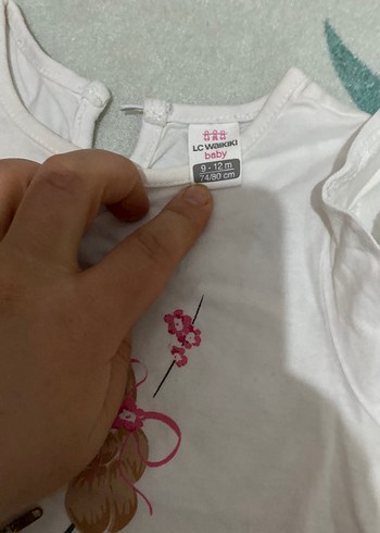 Kız Bebek Örme Gri Şortlu Üçlü Takım - Görsel 2