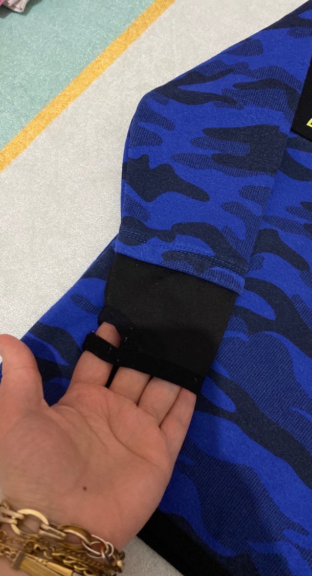 Erkek Çocuk Kapüşonlu Mavi Sweatshirt - Görsel 2