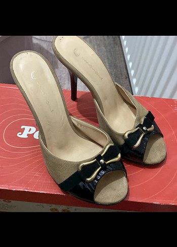 Pastel Beyaz Nakışlı Kadın Dolgu Topuk - Görsel 2