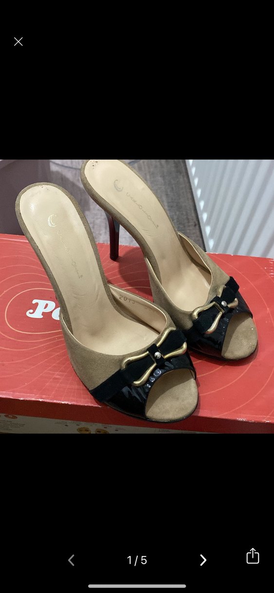 Pastel Beyaz Nakışlı Kadın Dolgu Topuk - Görsel 2