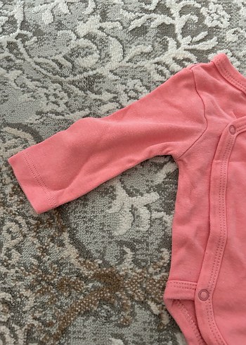 Pembe Uzun Kollu Bebek Çıtçıtlı Body - Görsel 3