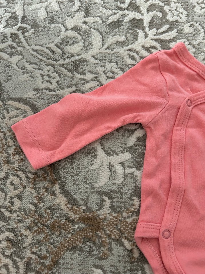 Pembe Uzun Kollu Bebek Çıtçıtlı Body - Görsel 3