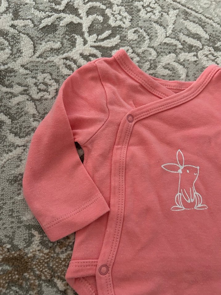 Pembe Uzun Kollu Bebek Çıtçıtlı Body - Görsel 5