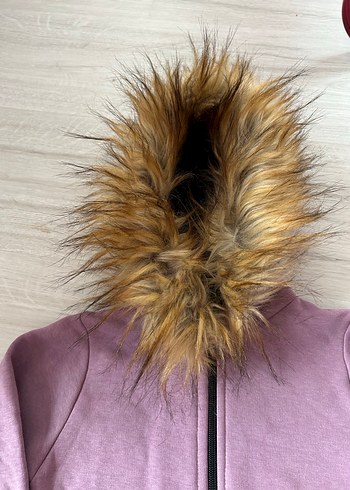 Kürklü Kapüşonlu Mor Bebek Tulumu12-18 ay - Görsel 4