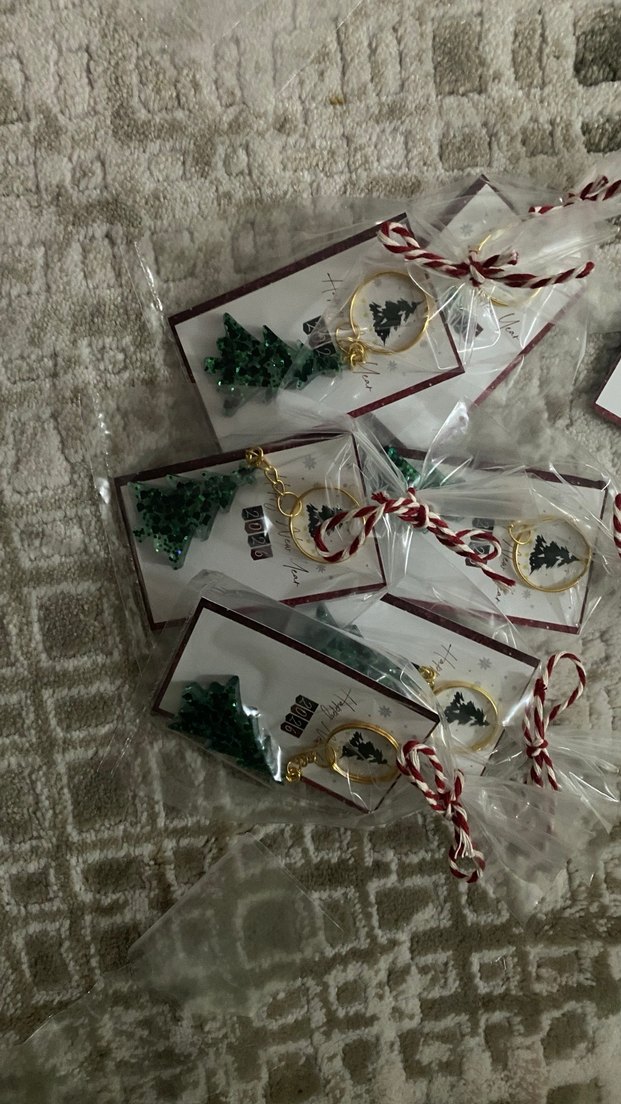 Yılbaşı temalı epoksi anahtarlık - Görsel 3