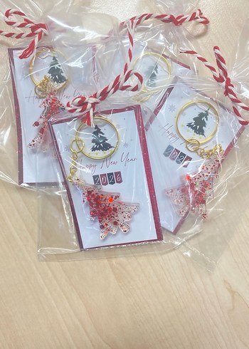 Yılbaşı temalı epoksi Anahtarlık - Görsel 2