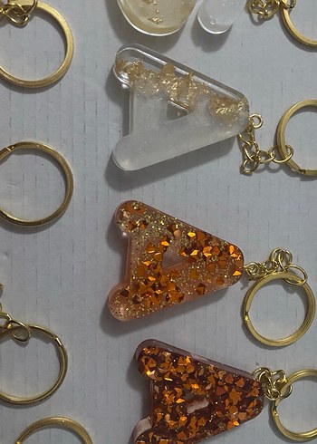 Epoksi harf anahtarlık parlak büyük harf - Görsel 3