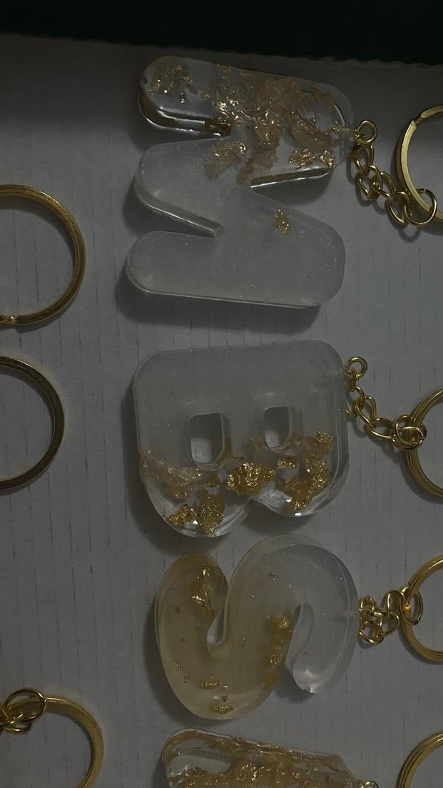 Epoksi harf anahtarlık parlak büyük harf - Görsel 4