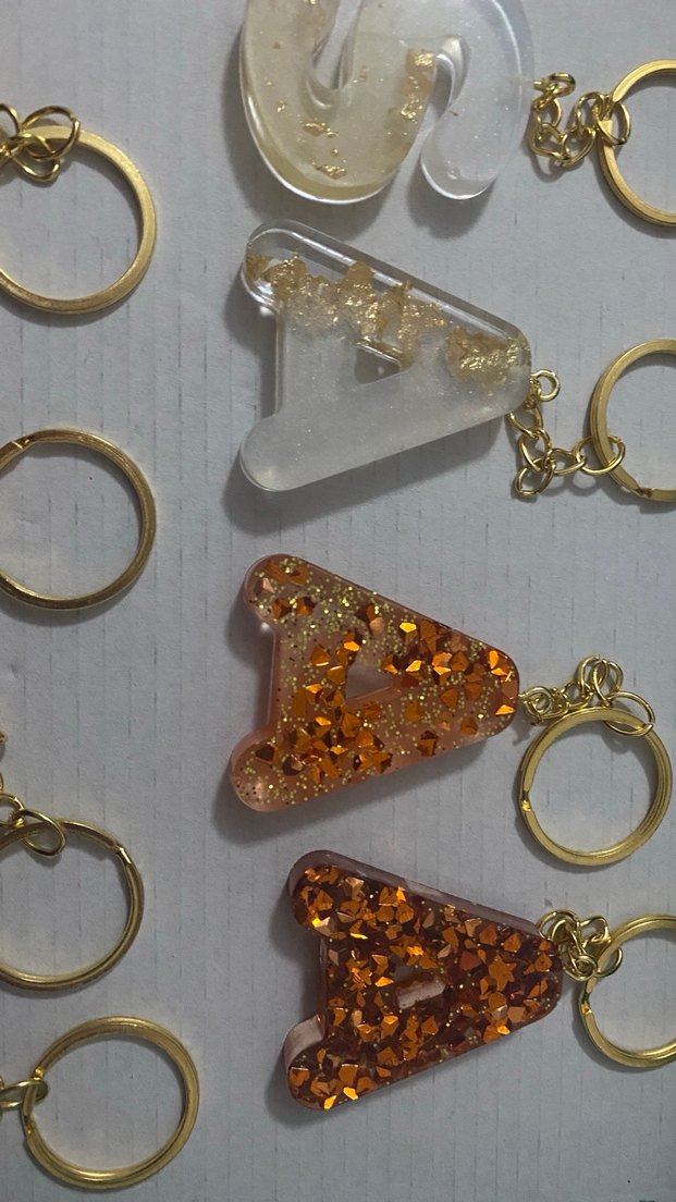 Epoksi harf anahtarlık parlak büyük harf - Görsel 3