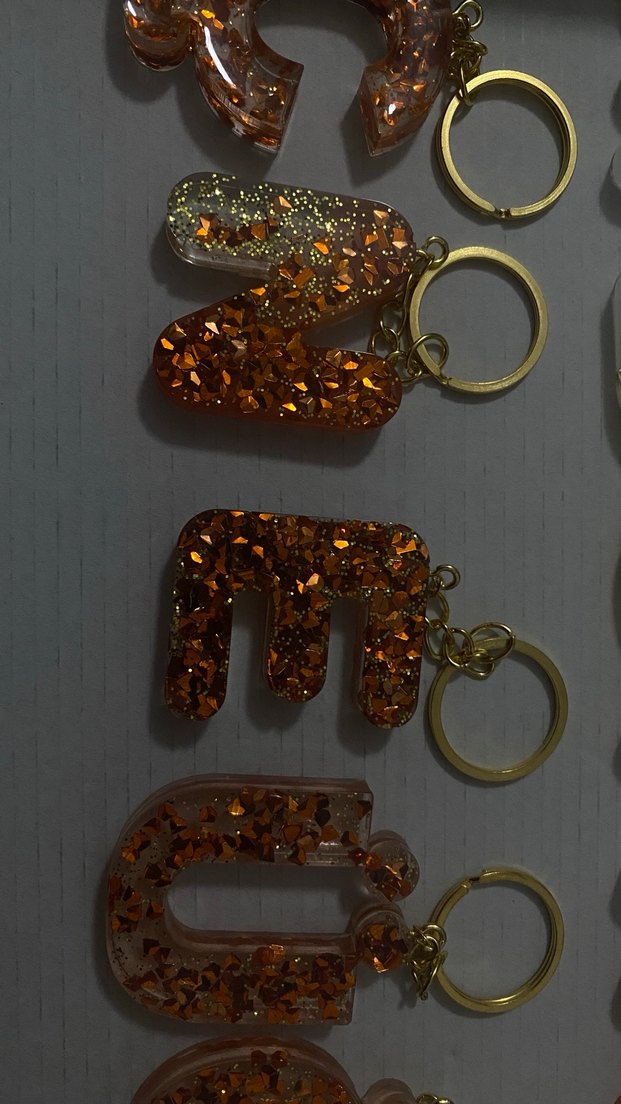 Epoksi harf anahtarlık parlak büyük harf - Görsel 2