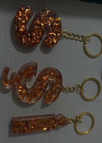 Epoksi büyük harf anahtarlık - Görsel 2