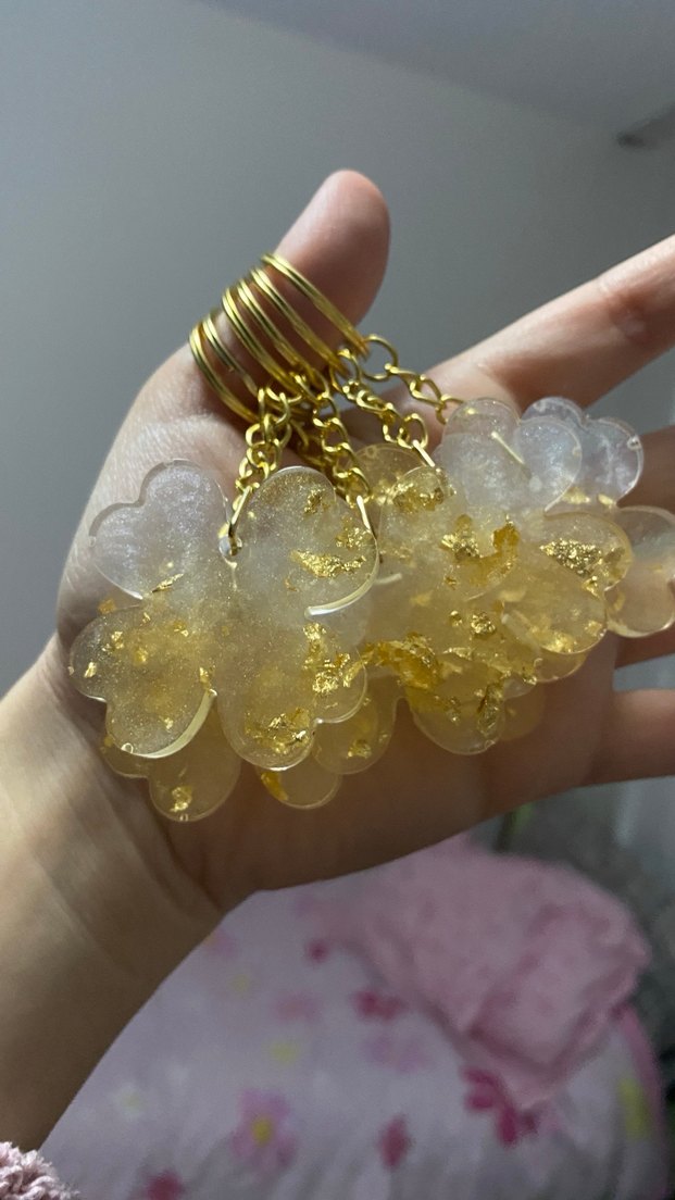 Epoksi yonca anahtarlık - Görsel 3