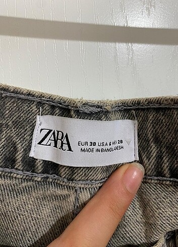 38 Beden Zara 38 Beden Gri Jean