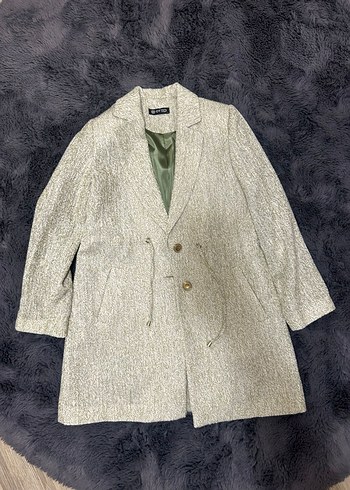 Kürklü Bej Kadın Uzun Kaban,ceket - Görsel 2