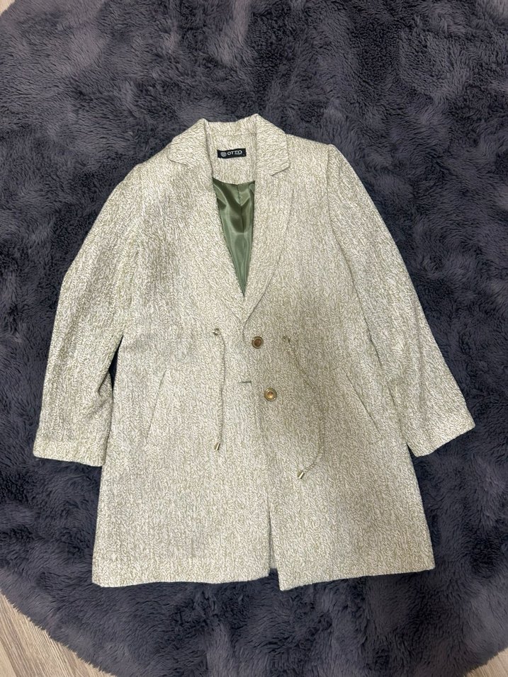 Kürklü Bej Kadın Uzun Kaban,ceket - Görsel 2