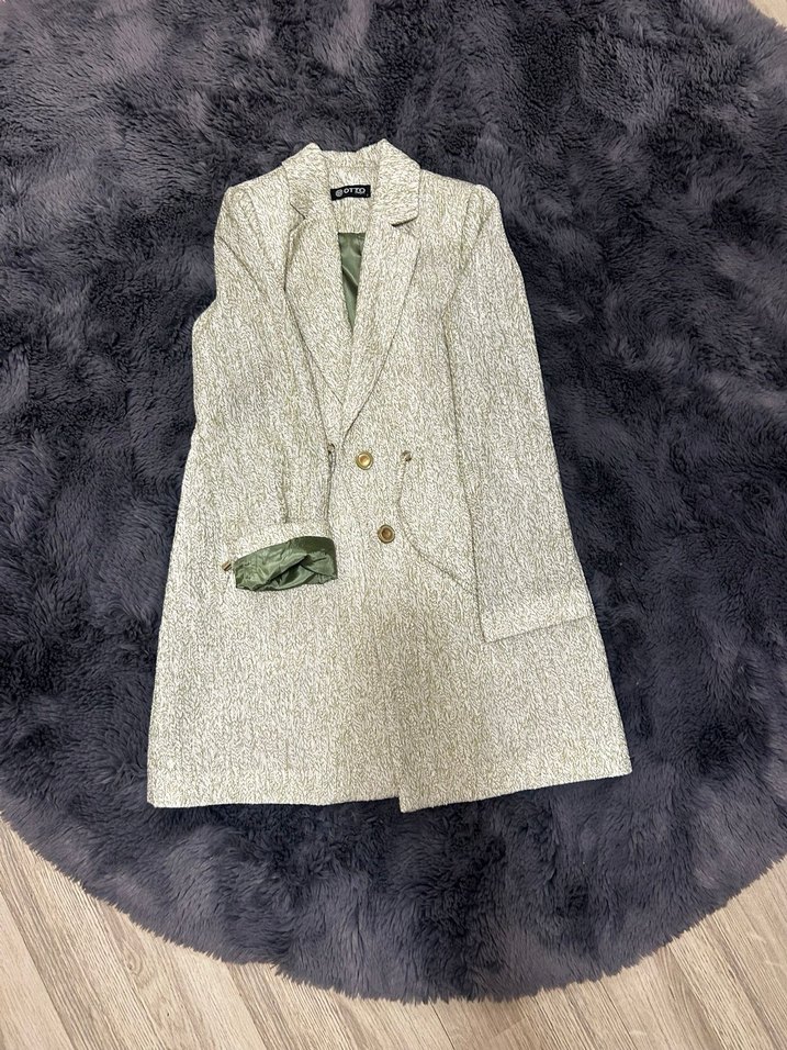 Kürklü Bej Kadın Uzun Kaban,ceket - Görsel 4