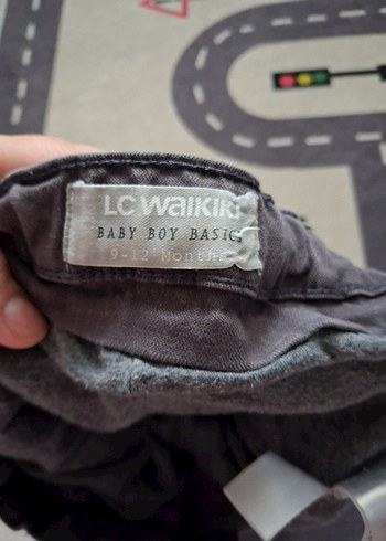 9-12 Ay Beden Gri Erkek Bebek Jogger Pantolon