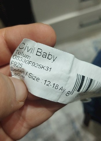 Koyu Mavi Kürklü Bebek Tulumu 12-18 ay - Görsel 6