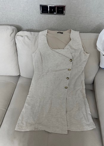 Kadın bej elbise - Görsel 3