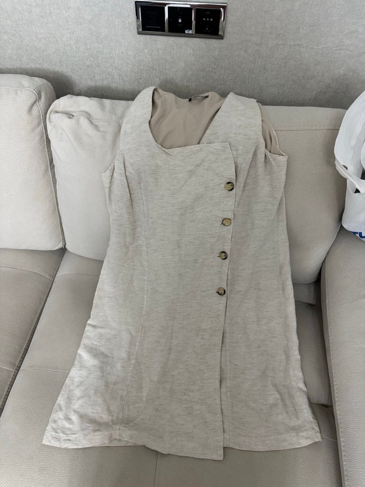 Kadın bej elbise - Görsel 2