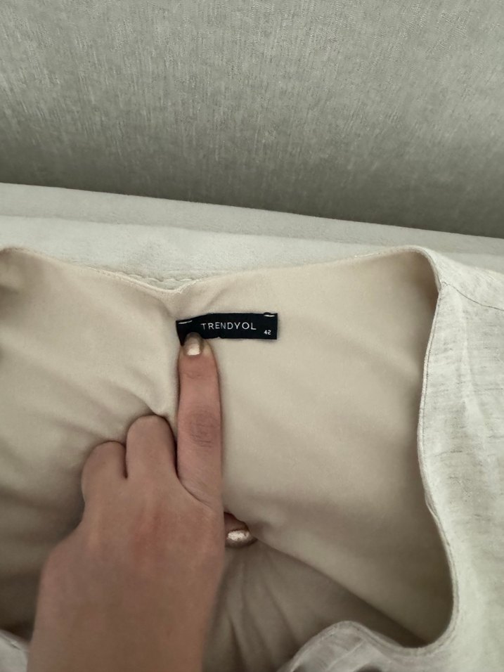 Kadın bej elbise - Görsel 4