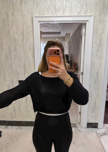 Kadın Siyah Triko Fitted Kazak - Görsel 2