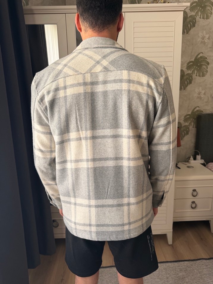 Avva Gri Düğmeli Erkek Gömlek - Görsel 2