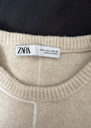 Zara Bej Kadın Triko Bisiklet Yaka Kazak - Görsel 2