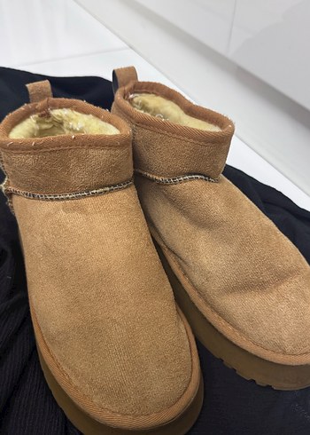 Kahverengi Kürklü Süet Platform Bot - Görsel 2