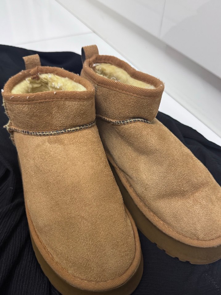 Kahverengi Kürklü Süet Platform Bot - Görsel 2