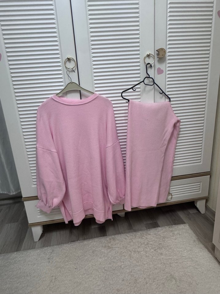Pembe ikili pantolon takım - Görsel 2