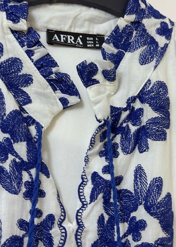 Nakışlı Beyaz Bohem Uzun Elbise - Görsel 3