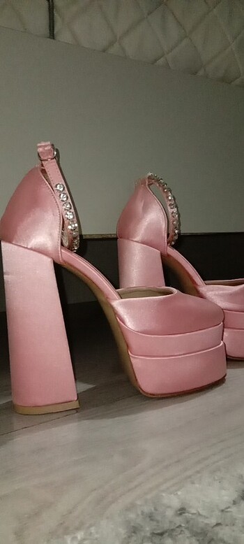 Gizzia shoes platform topuklu ayakkabı kristal taşlı 